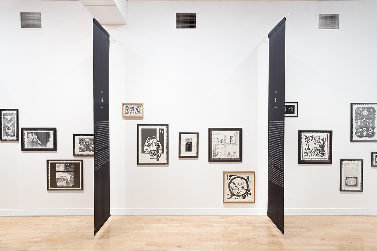 Roee Rosen, Live and Die as Eva Braun, 1995–97, mixed media on paper, installation view, Benaki Museum—Pireos Street Annexe, Athens, documenta 14, photo: Stathis Mamalakis