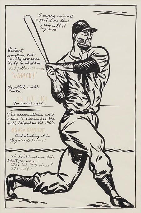 Raymond Pettibon, No Title (A swing so much...), ca. 1999 Pen and ink on paper, 58.4x38.1 Private collection courtesy of David Zwirner