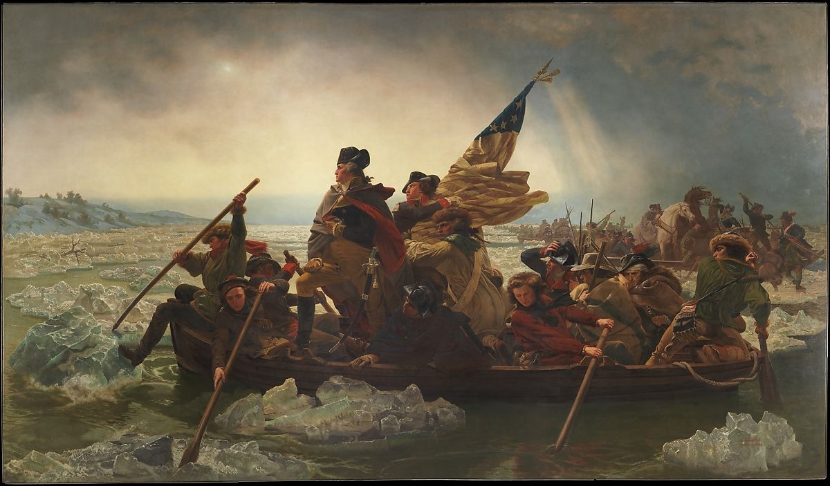 Emanuel Leutze, Washington Crossing the Delaware, 1851, oil on canvas. public domain.